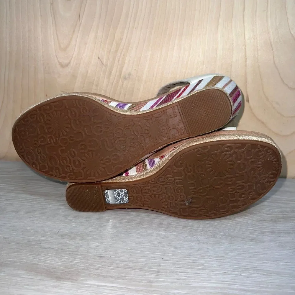 UGG Australia‎ Atasha Wedge Cream Nubuck 1003405 Women's 9